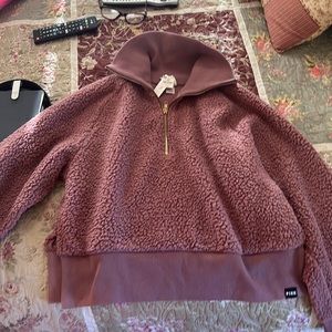 Victoria Secrets PINK Sherpa pullover.
